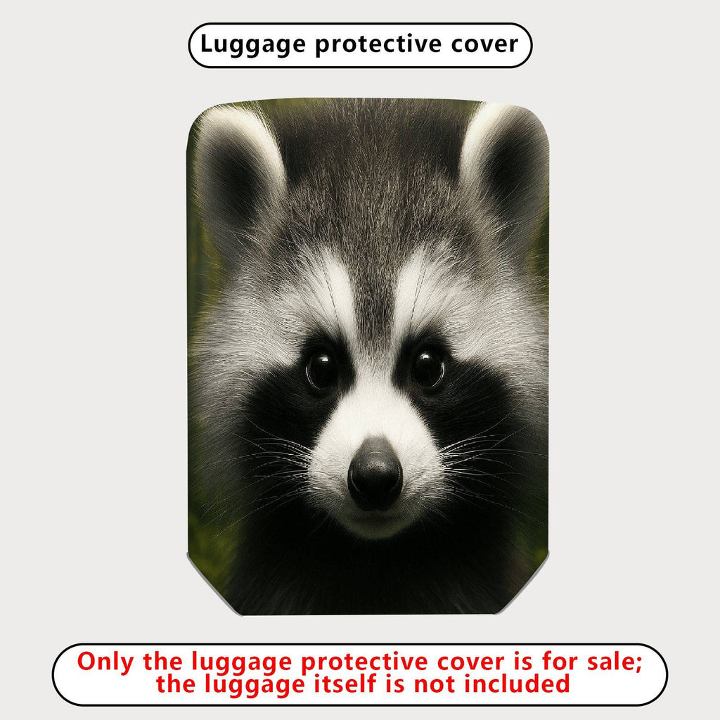 1-Piece Cute Animal Raccoon Face Wildlife Nature Fun  Suitcase Luggage Cover, Stretch Protective Sleeve