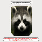 1-Piece Cute Animal Raccoon Face Wildlife Nature Fun  Suitcase Luggage Cover, Stretch Protective Sleeve