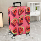 1-Piece Watermelon Heart Fruit Pink Cute Fun Colorful  Suitcase Luggage Cover, Stretch Protective Sleeve