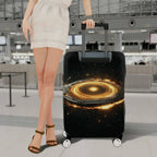 1-Piece Cosmic Galaxy Nebula Starry Night Luminous Black  Suitcase Luggage Cover, Stretch Protective Sleeve