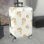 1-Piece Cute  Puppy Dog Polka Dot Spring Travel  Suitcase Luggage Cover, Stretch Protective Sleeve