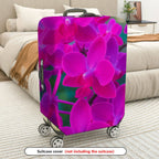 1-Piece Orchid Floral Pink Nature Vibrant Exotic  Suitcase Luggage Cover, Stretch Protective Sleeve