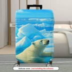 1-Piece Arctic Polar Bear Ice Ocean Scenery Nature  Suitcase Luggage Cover, Stretch Protective Sleeve