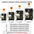 1-Piece Adorable Bulldog Starry Night Pet Lover Cute Dog  Suitcase Luggage Cover, Stretch Protective Sleeve