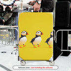 1-Piece Yellow Puffin Bird Animal  Cute Fun  Suitcase Luggage Cover, Stretch Protective Sleeve