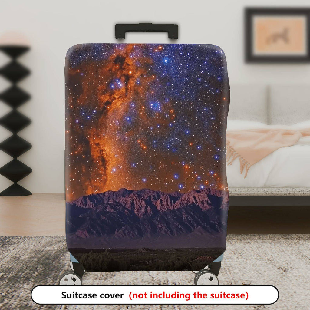 1-Piece Cosmic Mountain Starry Night Galaxy Universe Nebula  Suitcase Luggage Cover, Stretch Protective Sleeve