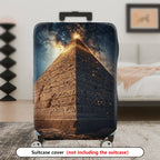 1-Piece Cosmic Pyramid Starry Night Ancient Mystical Galactic  Suitcase Luggage Cover, Stretch Protective Sleeve