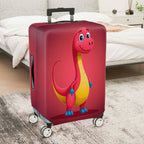 1-Piece Dinosaur Red Fun Cute Animal Travel  Suitcase Luggage Cover, Stretch Protective Sleeve