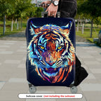 1-Piece Animal Tiger Colorful Vivid Artistic Graphic  Suitcase Luggage Cover, Stretch Protective Sleeve