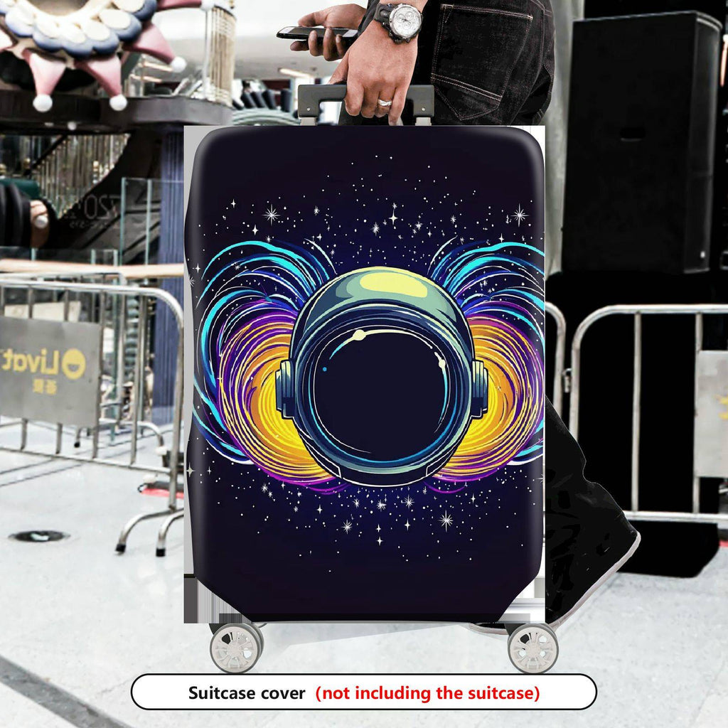 1-Piece Galaxy Astronaut Space Cosmic Colorful Starry  Suitcase Luggage Cover, Stretch Protective Sleeve