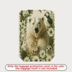 1-Piece Animal Forest Nature Floral Bear Scenic  Suitcase Luggage Cover, Stretch Protective Sleeve
