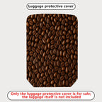 1-Piece Coffee Bean Espresso Pattern Travel Holiday Vacation  Suitcase Luggage Cover, Stretch Protective Sleeve