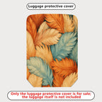 1-Piece Autumn Leaf Pattern Colorful Decorative Artistic Feather  Suitcase Luggage Cover, Stretch Protective Sleeve