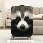 1-Piece Cute Animal Raccoon Face Wildlife Nature Fun  Suitcase Luggage Cover, Stretch Protective Sleeve