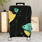1-Piece Fish Illustration Abstract Art Travel Baggage Cover, Oceanic theme, Holiday Cover Suitable  Suitcase Luggage Cover, Stretch Protective Sleeve
