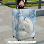 1-Piece Arctic Fox Winter Snow Forest Animal Print  Suitcase Luggage Cover, Stretch Protective Sleeve
