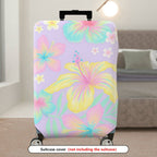1-Piece Colorful Floral Tropical Vacation Summer Holiday  Suitcase Luggage Cover, Stretch Protective Sleeve