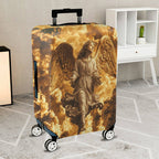 1-Piece Angelic Heavenly Clouds Golden Wings Divine Guardian  Suitcase Luggage Cover, Stretch Protective Sleeve