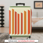1-Piece Colorful Striped Modern Geometric Vibrant Abstract  Suitcase Luggage Cover, Stretch Protective Sleeve