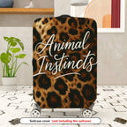 1-Piece Animal Instincts Leopard Print Wild Pattern Bold Style Travel  Suitcase Luggage Cover, Stretch Protective Sleeve
