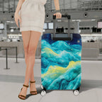 1-Piece Cosmic Ocean Wave Galaxy Starry Night  Suitcase Luggage Cover, Stretch Protective Sleeve