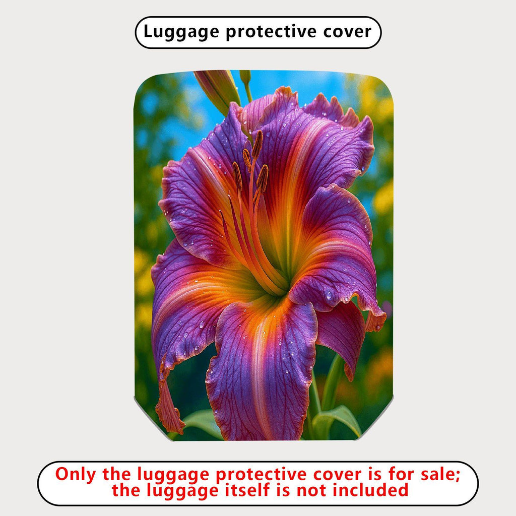 1-Piece Flower Pattern Colorful Artistic Vibrant Nature Beautiful  Suitcase Luggage Cover, Stretch Protective Sleeve