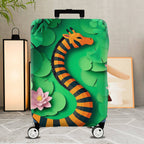 1-Piece Animal Floral Jungle Nature Leaf Frog  Suitcase Luggage Cover, Stretch Protective Sleeve