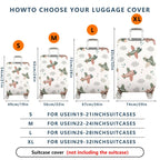 1-Piece Airplane Cloud Raindrop Pattern  Playful Travel  Suitcase Luggage Cover, Stretch Protective Sleeve