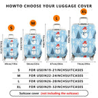 1-Piece Snowman Snowflake Christmas Tree Winter Holiday  Suitcase Luggage Cover, Stretch Protective Sleeve