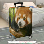 1-Piece Woodland Animal Red Panda Cute Nature Wildlife Forest  Suitcase Luggage Cover, Stretch Protective Sleeve