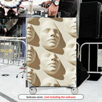 1-Piece Abstract Artistic Beige Elegant Modern Unique  Suitcase Luggage Cover, Stretch Protective Sleeve