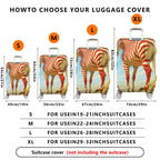 1-Piece Striped Zebra Horse Artistic Vibrant Unique  Suitcase Luggage Cover, Stretch Protective Sleeve