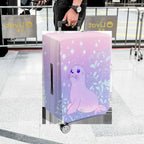 1-Piece Cute Seal Starry Floral Pastel Gradient Magical  Suitcase Luggage Cover, Stretch Protective Sleeve
