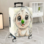 1-Piece Cute Dog  Animal Fun Playful Luggage  Suitcase Luggage Cover, Stretch Protective Sleeve
