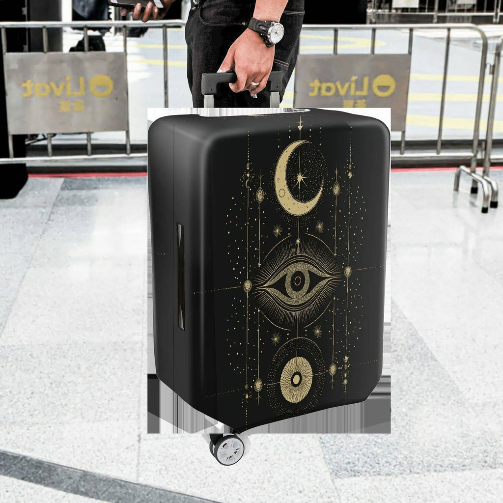 1-Piece Mystic Cosmic Eye Moon Starry Universe Constellation  Suitcase Luggage Cover, Stretch Protective Sleeve