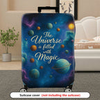 1-Piece Universe Galaxy Space Magic Cosmic Celestial  Suitcase Luggage Cover, Stretch Protective Sleeve