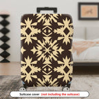 1-Piece Geometric Star Pattern Brown Cream Stylish Chic Modern  Suitcase Luggage Cover, Stretch Protective Sleeve
