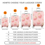 1-Piece Strawberry Pink Bubble Cute Fun Cheerful  Suitcase Luggage Cover, Stretch Protective Sleeve