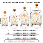 1-Piece Snowman Gingerbread Snowflakes Christmas Holiday  Suitcase Luggage Cover, Stretch Protective Sleeve