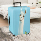 1-Piece Animal Travel Fun Happy Llama  Suitcase Luggage Cover, Stretch Protective Sleeve