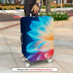 1-Piece Floral Abstract Colorful Gradient Vibrant Artistic  Suitcase Luggage Cover, Stretch Protective Sleeve