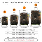 1-Piece Bison Wildlife Nature Animal Landscape Scenic  Suitcase Luggage Cover, Stretch Protective Sleeve