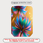 1-Piece Colorful Floral Abstract Artistic Vibrant Bloom  Suitcase Luggage Cover, Stretch Protective Sleeve