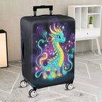 1-Piece Fantasy Dragon Starry Night Cosmic Colorful Magical  Suitcase Luggage Cover, Stretch Protective Sleeve