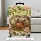 1-Piece Hedgehog Apple Floral Basket Love Cute  Suitcase Luggage Cover, Stretch Protective Sleeve