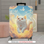 1-Piece Cute Cat Cloud Sky Dove Fantasy  Suitcase Luggage Cover, Stretch Protective Sleeve