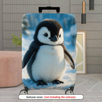 1-Piece Cute Adorable Penguin Winter Snow Animal  Suitcase Luggage Cover, Stretch Protective Sleeve