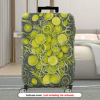 1-Piece Abstract Green Swirl Circle Artistic Unique Eye-catching  Suitcase Luggage Cover, Stretch Protective Sleeve