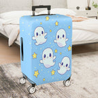 1-Piece Cute  Ghost Starry Sky Blue  Suitcase Luggage Cover, Stretch Protective Sleeve