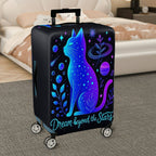 1-Piece Galaxy Cat Starry Night Cosmic Space Dream  Suitcase Luggage Cover, Stretch Protective Sleeve